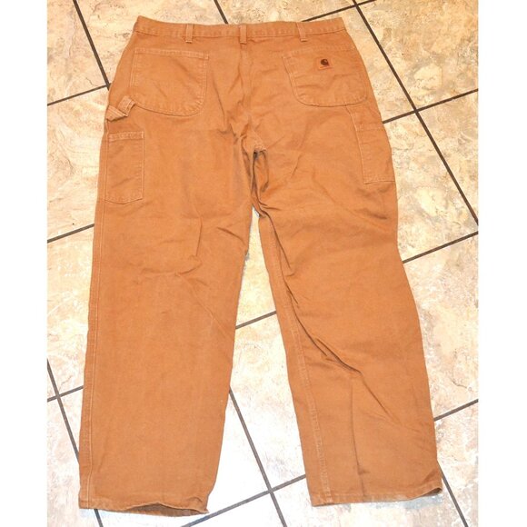 Carhartt Men's Work Pants Size 40 x 32 Heavy Duty Multi Pockets Tool Loop - Picture 2 of 6